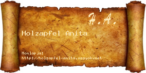 Holzapfel Anita névjegykártya